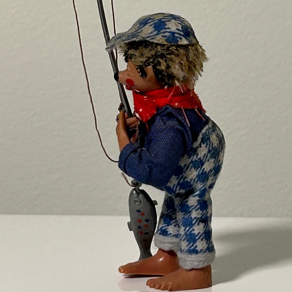 Vintage1950s Steiff Original Peter Figurine Mecki Hedgehog Fisherman Rubber (11B - Picture 8 of 10